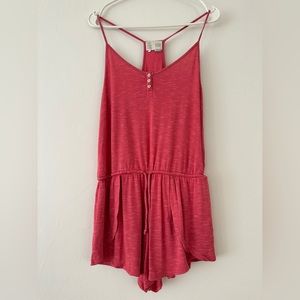 Saturday Sunday terry salmon Anthropologie leisure romper XS